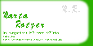 marta rotzer business card